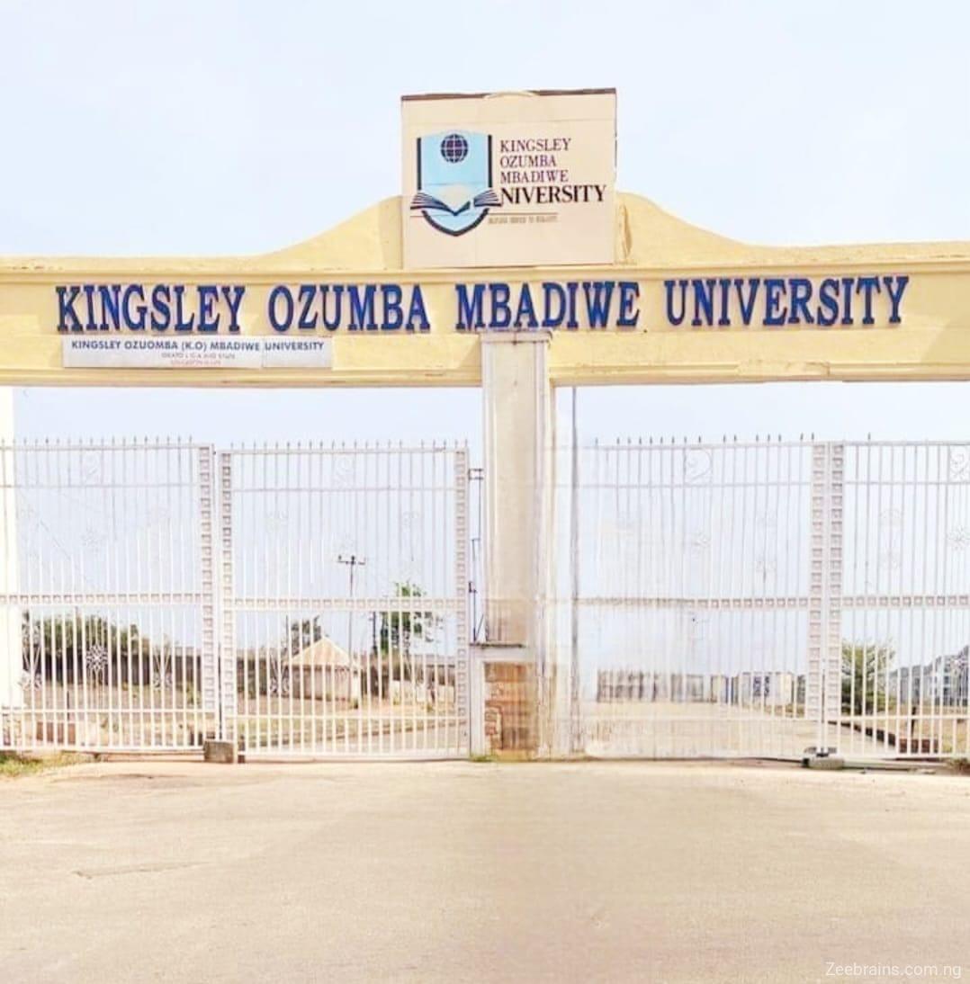Kingsley Ozumba Mbadiwe University Post UTME Form | 2025/2026